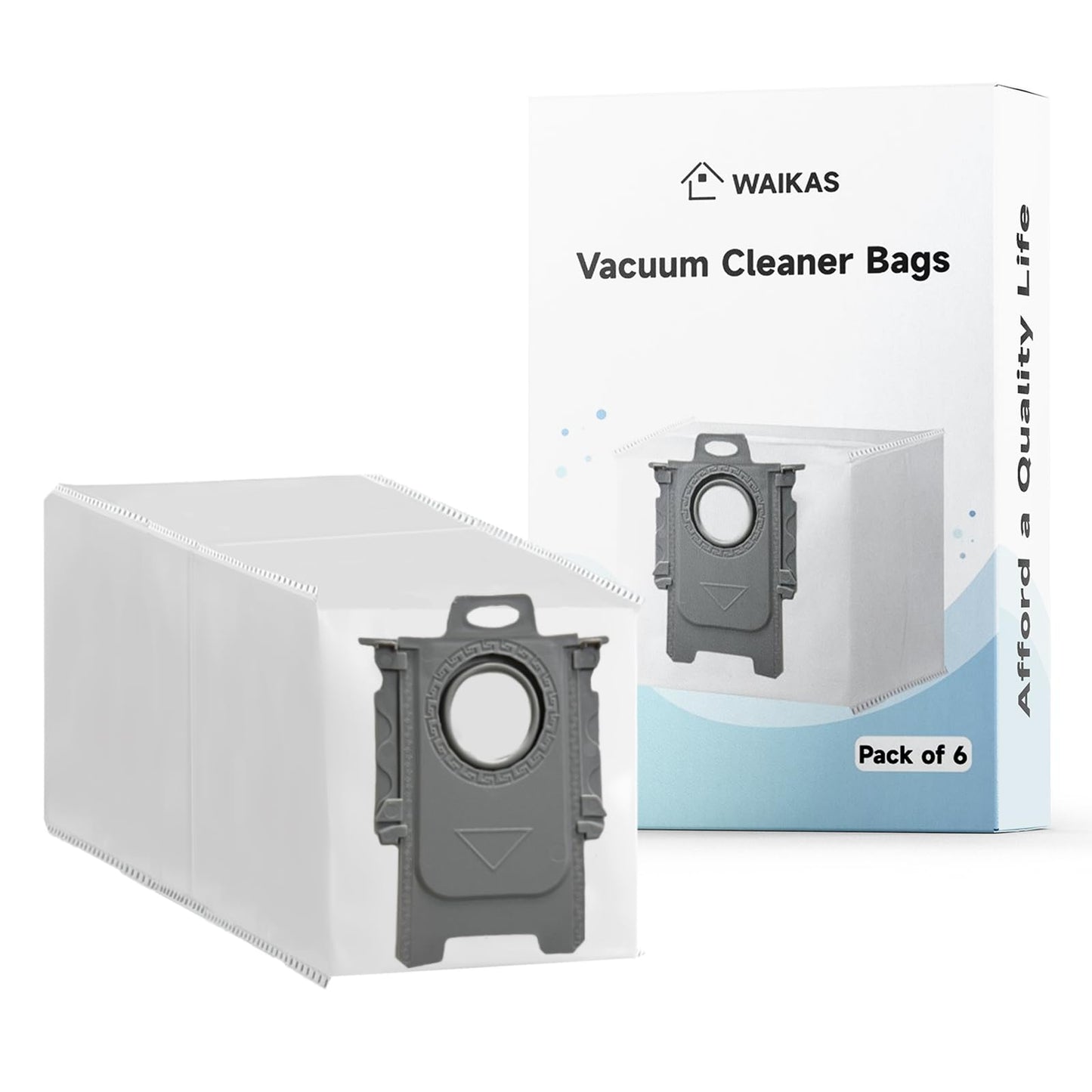 6 Pack Qrevo Bag replacement for Roborock Saros10R, Qrevo Series QV 35A, Qrevo S5V, Qrevo S, Qrevo Edge S5A, Qrevo 2R3W, S8 Max Ultra, S8 MaxV Ultra, Qrevo Curv S5X, Qrevo Master/Slim robot Vacuum