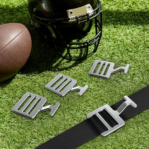 1 Inch Shoulder Pad T Hook - 12 Pcs Silver Football Gear
