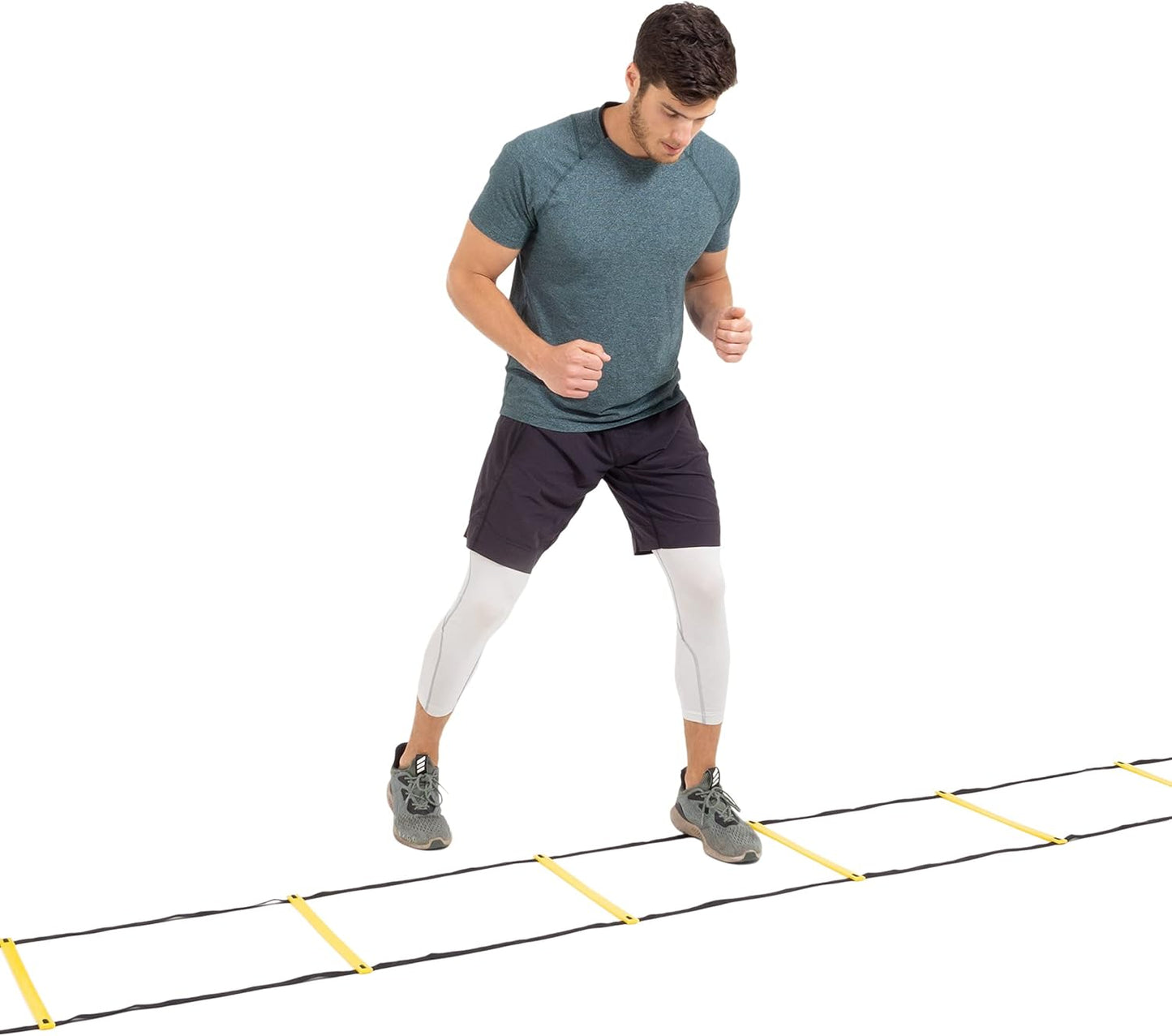 ProsourceFit Speed Agility Ladder - Enhance Speed Training & Sports Agility | 8, 12, 20 Rung with Free Carrying Bag