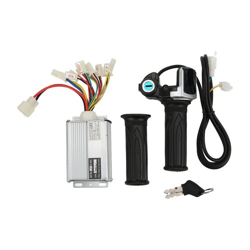 36V Controller, Ebike Controller, 1000W Motor Brushed Speed Controller with Locking Battery Display Throttle Twist Grip for EVO Electric Tricycle Elderly Electric Bike Mini Bike