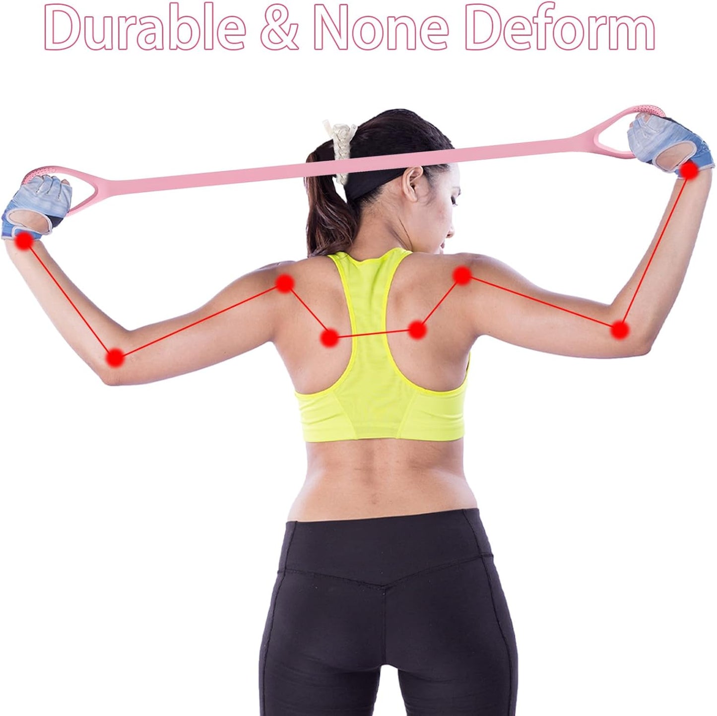 Skiennix 6 Pcs Figure 8 Resistance Bands - Versatile Yoga & Pilates Stretching Equipment for All Fitness Levels