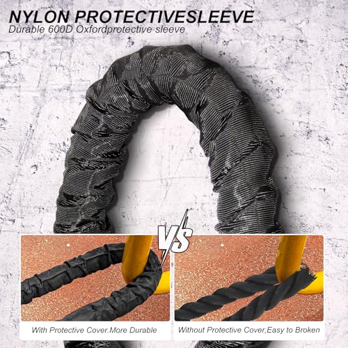 1.5 Inch 30FT Battle Rope - Heavy Duty Exercise Workout Rope