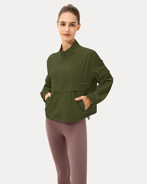Locachy Women's Lightweight Athletic Jacket - Windproof & Sun Protection | Ideal for Outdoor Workouts