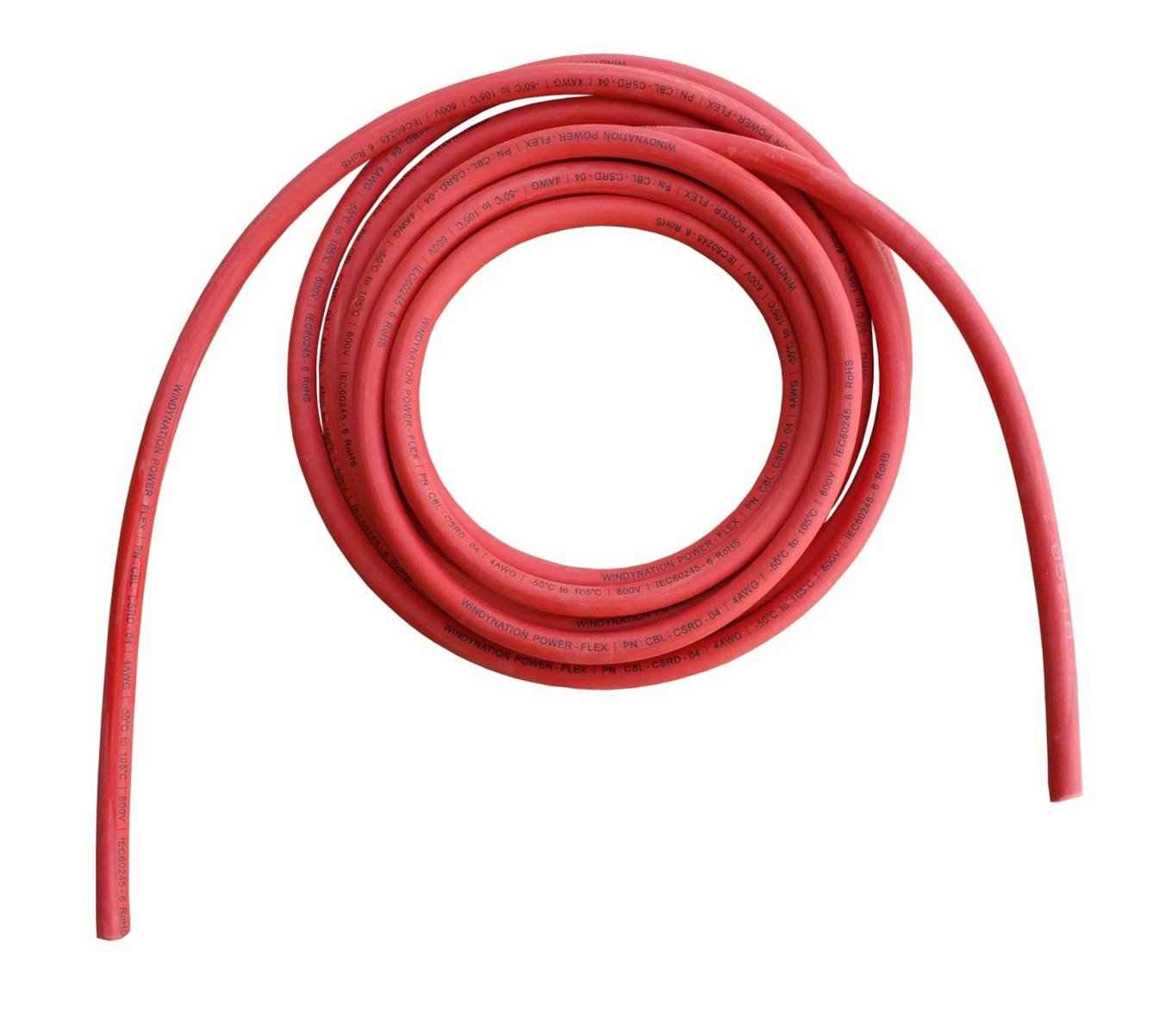 1/0 Gauge 1/0 AWG 15 Feet Red Welding Battery Pure Copper Flexible Cable Wire - Car, Inverter, RV, Solar