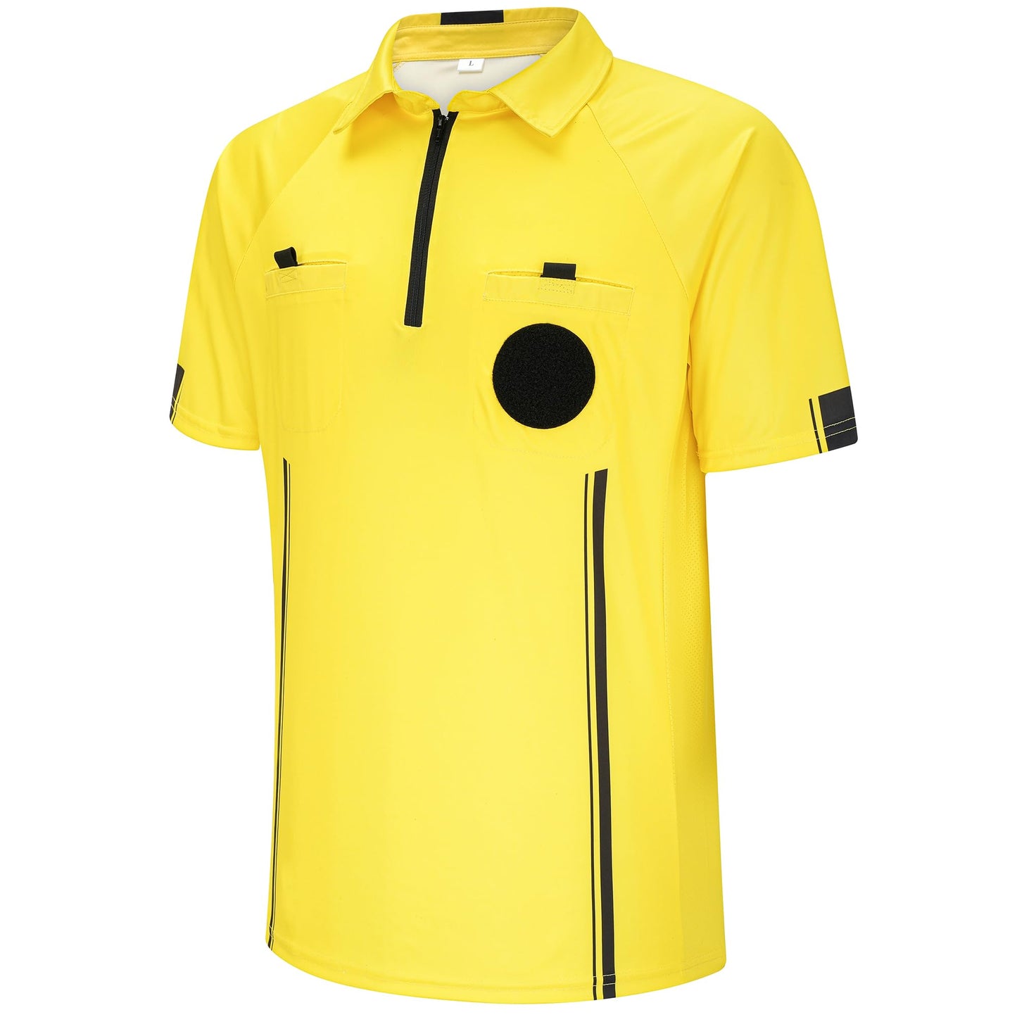 allentian Soccer Referee Shirt, Football Umpire Jersey, Men Official Ref Uniform (L) Yellow