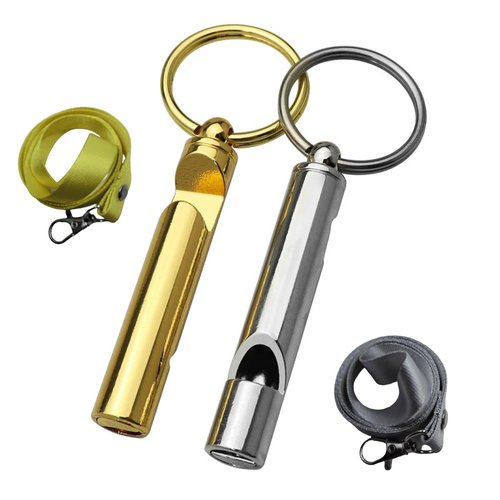 EEAIRIF 2-Pack Gentle-Tone Referee Whistle - Pea-Free Design for Youth Sports, Dog Training & Sensitive Ears with Keychain + Lanyard