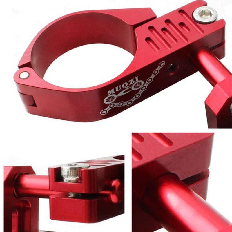 Bike Chain Guide MTB Bike Protector Road Bicycle Mountain Cycle Chain Guide Tensioner with Hollowed Design for Single Disc Sprocket, Front Dial Smooth Driving(Red)
