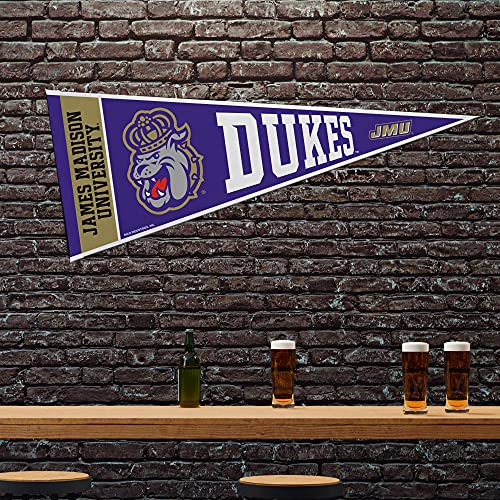 James Madison Dukes Felt Wall Pennant - 12" x 30" Decor