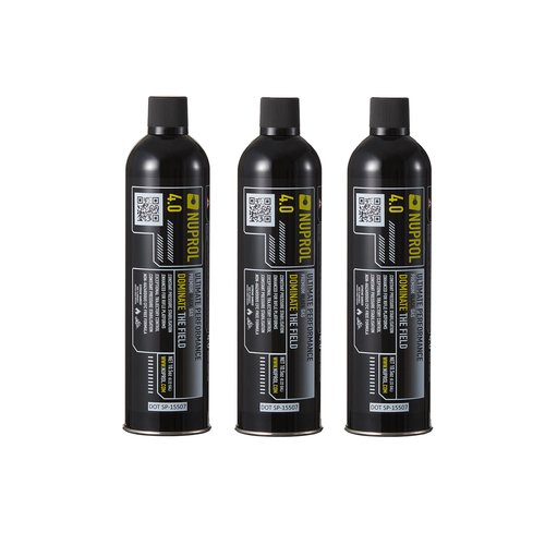 Lancer Tactical Nuprol 4.0 Ultimate Strong 16kg/224 PSI Black Strong Max Powerful Airsoft Green Gas 1000ml- Three Pack