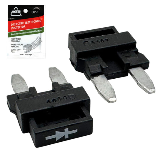 FalconSupply Genuine Aptiv 12135037 / Littelfuse 02400104P (2-Pack Kit) 1A/400V Mini Blade Automotive 12V Diode Fuse, OEM Replacement for GM AC Compressor Clutch Coil, Fits Buick, Chevy, GMC, Pontiac