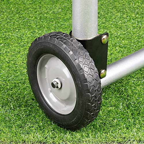 Gate Wheel 8" Rubber Gate Caster Heavy Duty Gate Helper Support Wheel Side Mount for Swing Gate Metal Tube Fence Chain Link Gate,Fits 1-5/8" to 2" O.D. Round Tube Gate Frames(1 Pack)