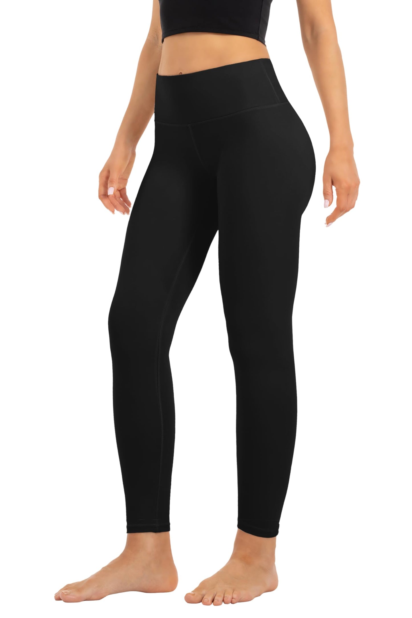 CHANAN High Waist Butt Lifting Leggings for Women Buttery Soft Breathable Yoga Pants with Hidden Pocket Tummy Control Gym Black
