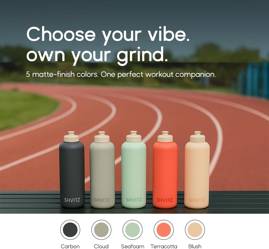 Sports Water Bottle | Soft-Touch Squeezable Design - One-Hand Spout - 24oz BPA-Free for Gym & Outdoor Use