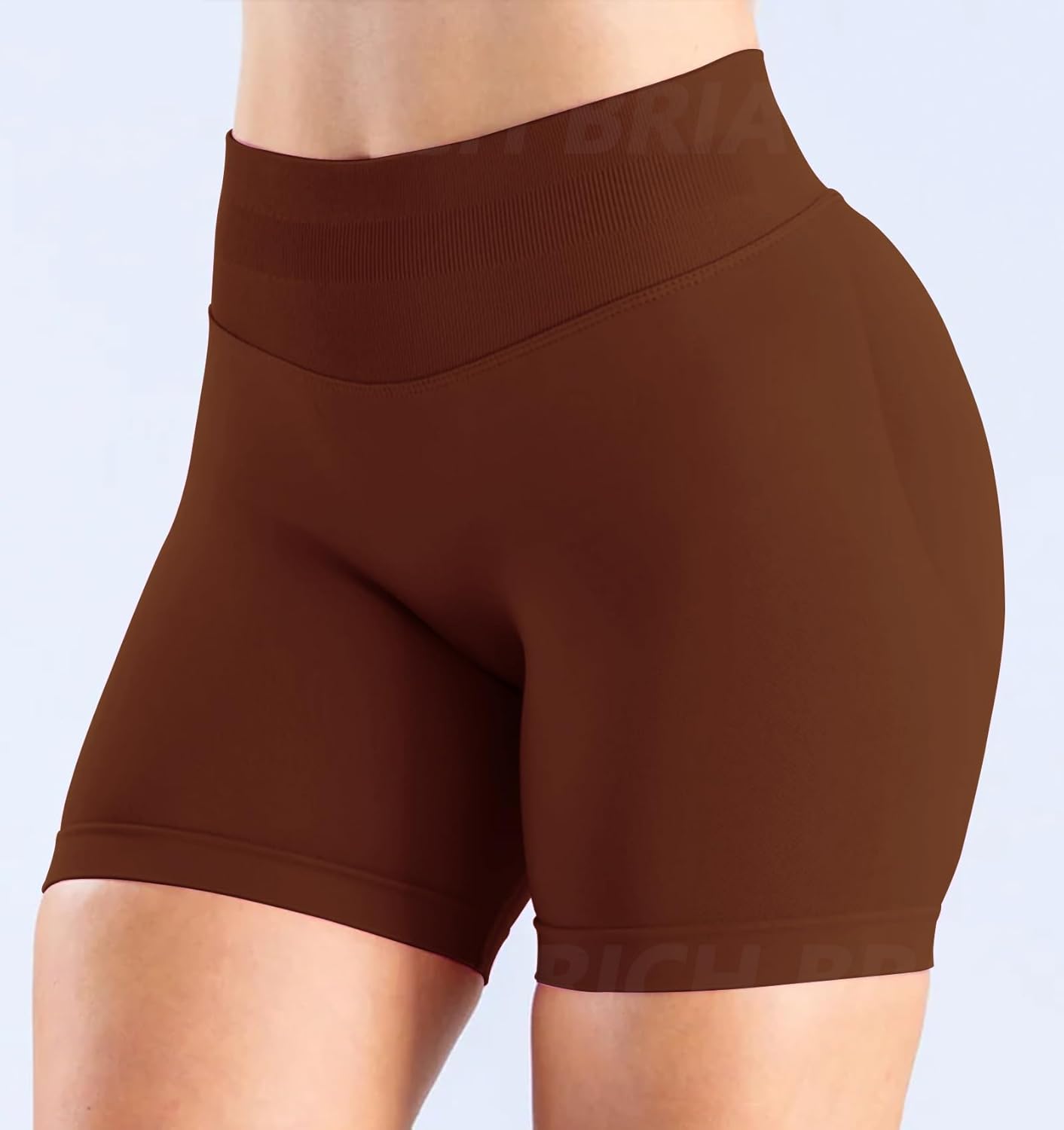Skiennix Women's Workout Gym Shorts - 4.5" Seamless Tummy Control & Hidden Scrunch Butt Lift
