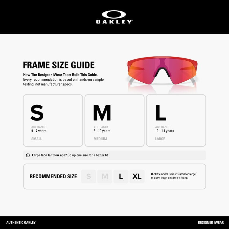 Oakley Resistor Sweep OJ9015 901508 28MM Redline/Prizm Field Rectangle Junior Sunglasses for Boys for Girls