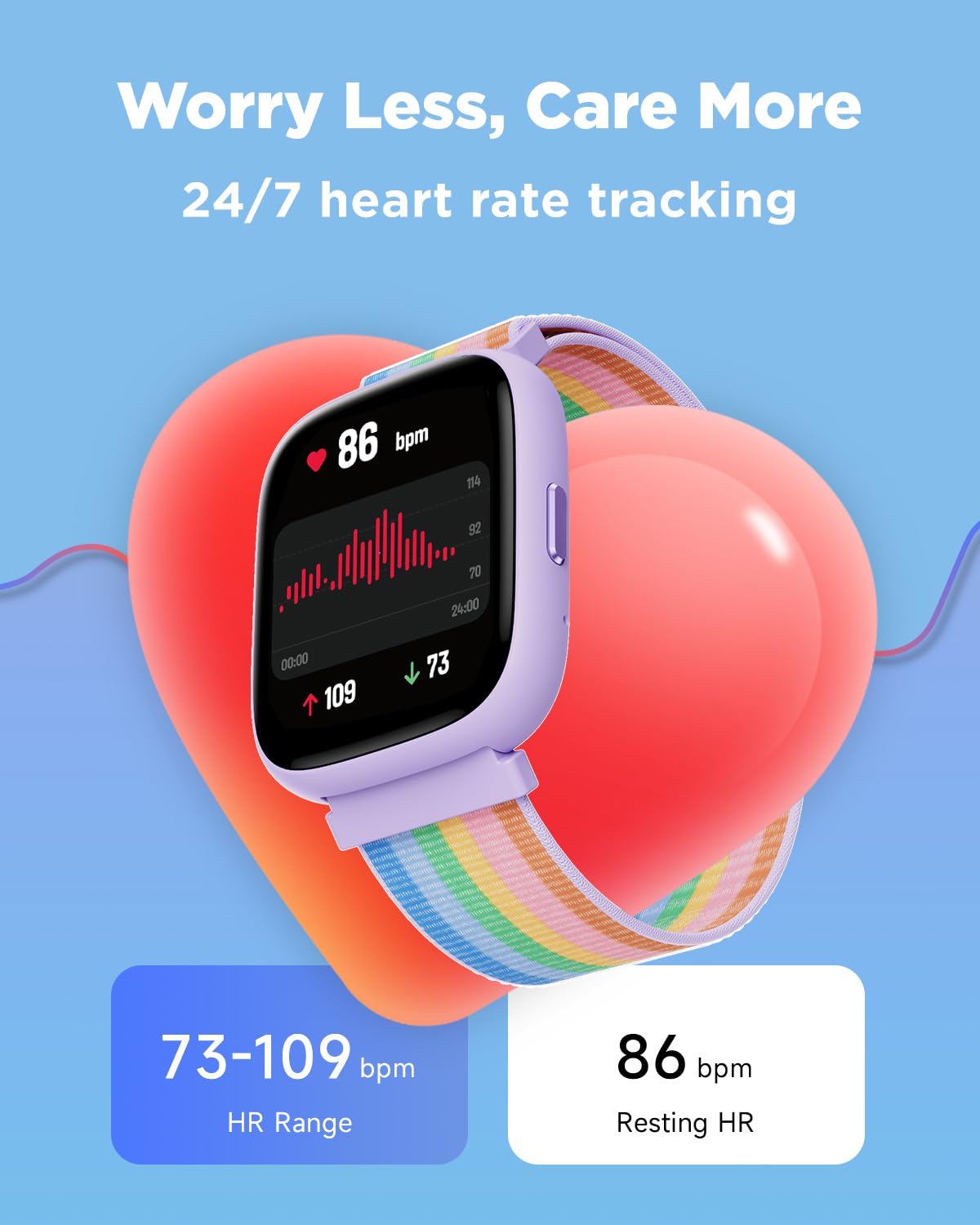 BIGGERFIVE Smart Watch for Kids, 1.8" Fitness Tracker Watch with Pedometer