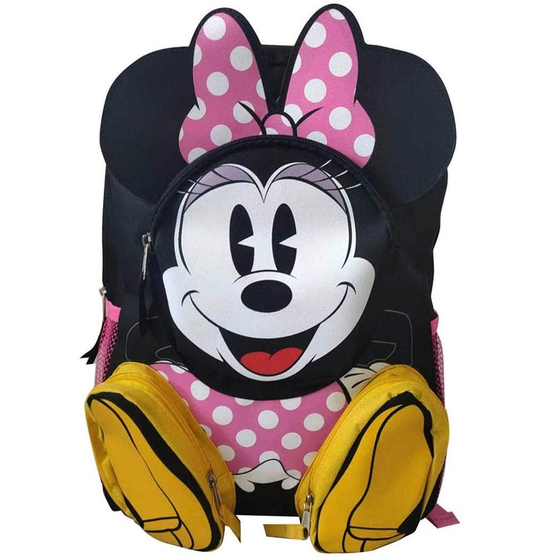 Minnie Front Body 16" Backpack with 3D 3 Zipper Pockets