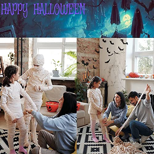 Self-Adhesive Mummy Bandage Wrap - 2 Rolls for Halloween Costumes