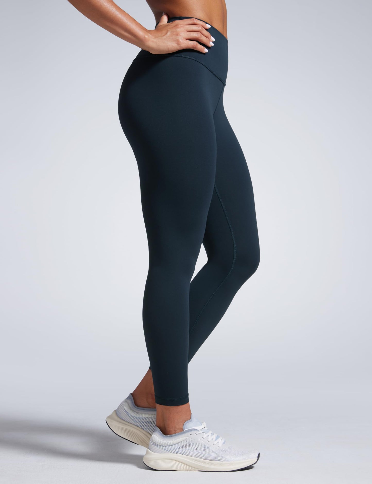 CRZ YOGA Womens Butterbreeze High Waisted Workout Leggings 25'' - Athletic Gym Running Yoga Pants Tummy Control True Navy Medium