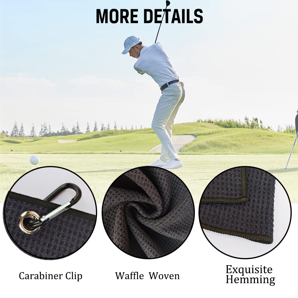 ERHACHAIJIA This Girl Knows How to Par Tee Embroidered Golf Towel with Clip. Funny Golf Accessory Gift for Women, Mom, Daughter - Birthday, Retirement