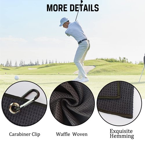 ERHACHAIJIA Best Dad by Par Embroidered Golf Towel with Clip. Funny Retro Golf Accessories Golf Gifts for Men Golf Lover Dad Papa Grandpa, Birthday Retirement Father's Day for Golf Fan