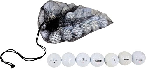 Clean Green Golf Balls - 48 Recycled Golf Balls for Practice - Includes Reusable Mesh Bag