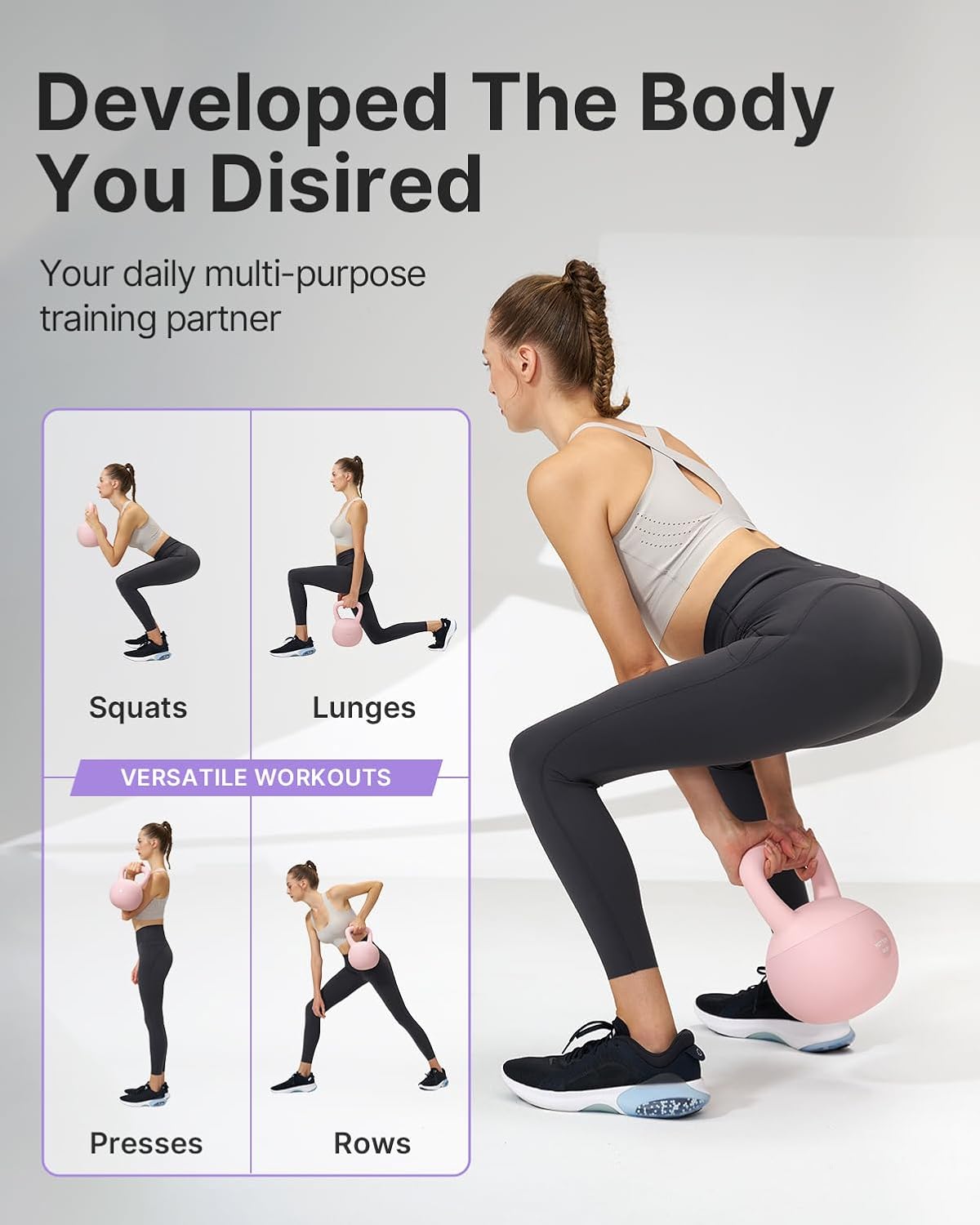 YOTTOY Soft Kettlebell - Anti-Slip Grip Weight for Safe Home Workouts | Perfect for Strength Training