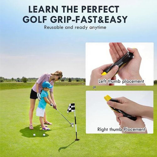 Golf Grip Trainer (Yellow/Orange))