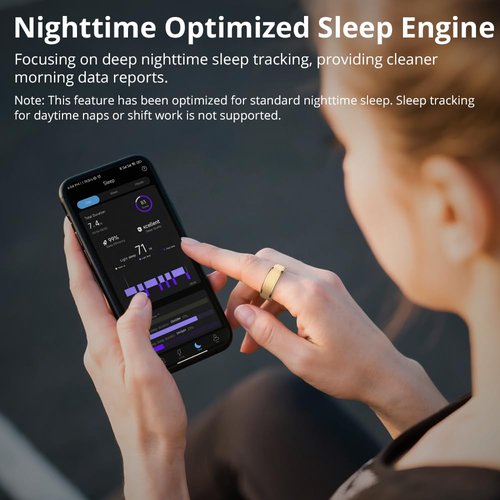 COLMI R10 Smart Ring for Women, Smart Health Ring with Heart Rate, Blood Oxygen, Sleep Monitoring, Pedometer, and Fitness Tracker, No Subscription Fee, Rose Gold. (Rose Gold, 8#)