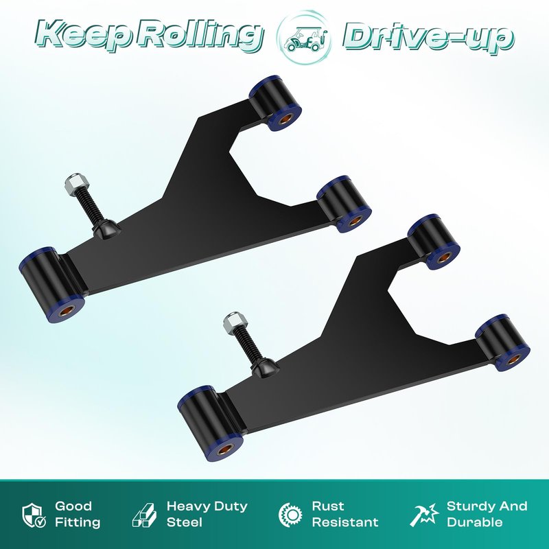 DRIVE UP Delta A-Plate Sub Assembly for Club Car DS 1993-Up Gas and Electric Golf Carts, Front Suspension Control Delta A Arm Plate with Bushings Screws Nuts Kit, OEM 1016353, 2 Pcs