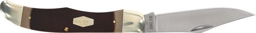 Old Timer 125OT Mustang 9.3in Traditional Folding Pocket Knife with 1 High Carbon Stainless Steel Blade, Ergonomic Sawcut Handle, and Leather Sheath for EDC, Hunting, Camping, Whittling, and Outdoors