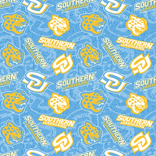 Southern University Jaguars Cotton Fabric - 43 Inches Wide