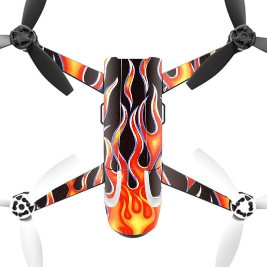 MightySkins Skin Compatible with Parrot Bebop 2 - Hot Flames | Protective, Durable, and Unique Vinyl Decal wrap Cover | Easy to Apply, Remove, and Change Styles | Made in The USA