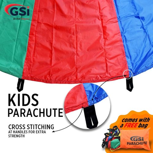 GSi Parachute - Durable 12ft & 6ft Parachute Set for Outdoor Fun and Activities