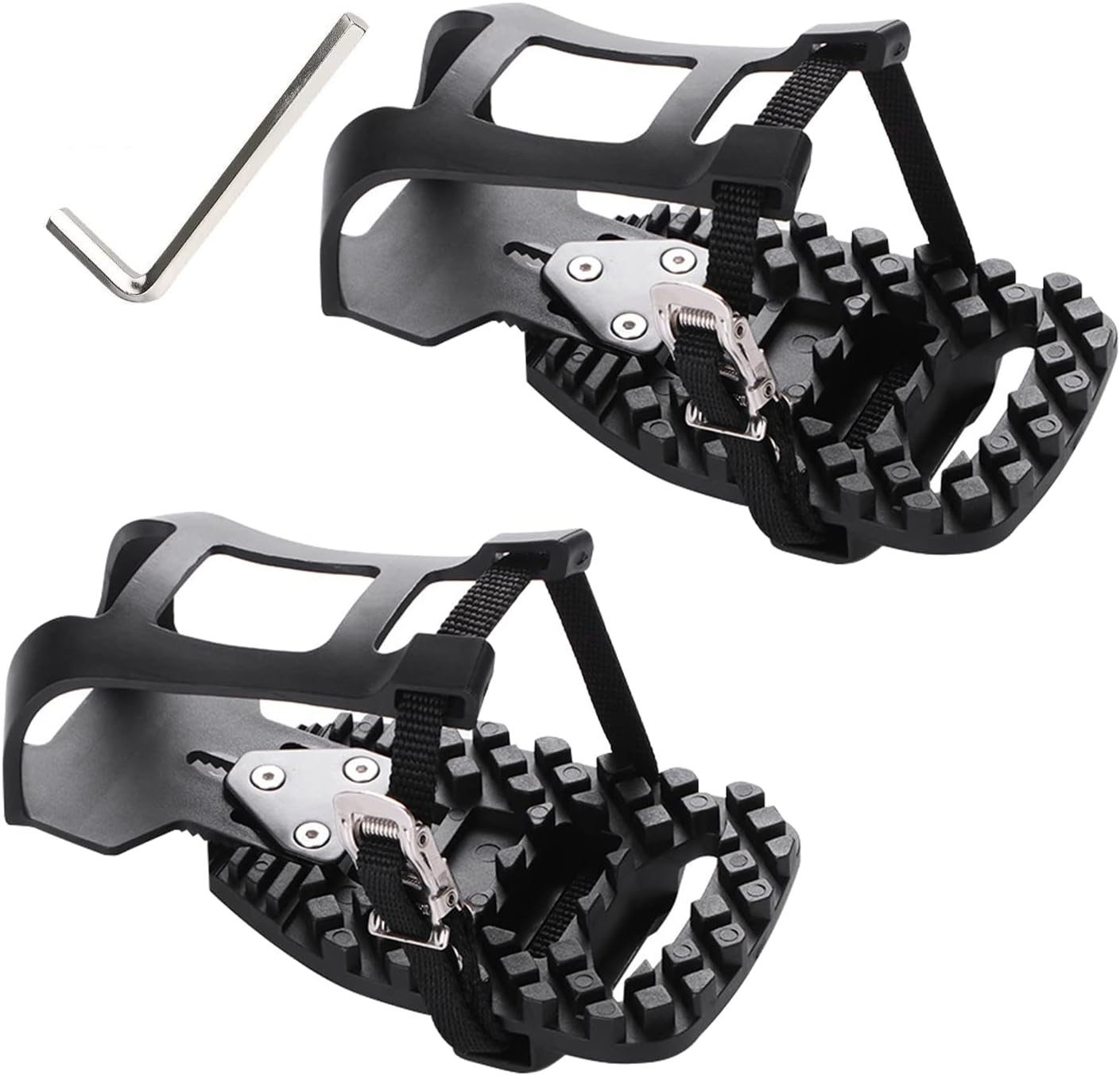 Skiennix Friendship Toe Cages - Convert Peloton Delta Pedals to Toe Clip Cages with Straps