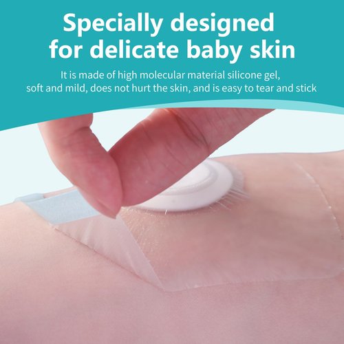 ENLUNTRA Belly Button Shaper with Waterproof Cotton Pads(5 Pieces),Baby Belly Band,Baby Belly Button Band,Baby Belly Button wrap 8×8cm