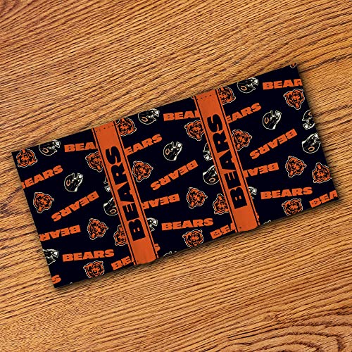 Chicago Bears NFL Canvas Trifold Wallet - Genuine Leather