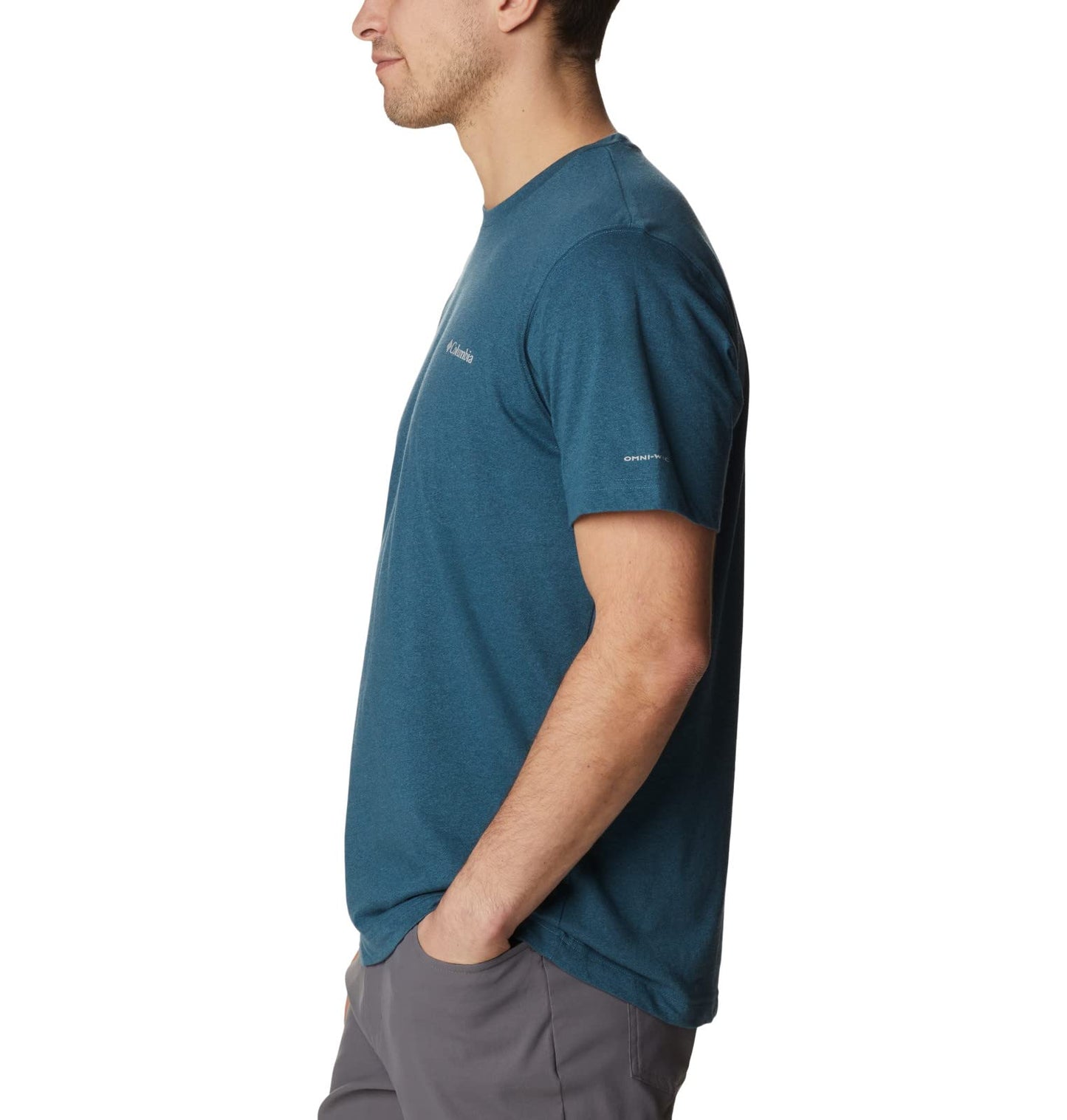Columbia Men's Thistletown Hills Short Sleeve, Night Wave Heather, 6X Big