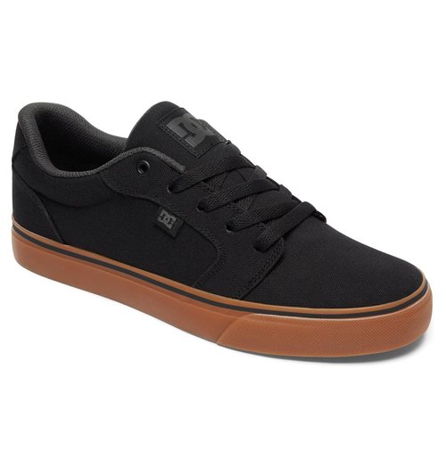 DC mens Anvil Tx Skate Shoe, Black/Gum, 10.5 US