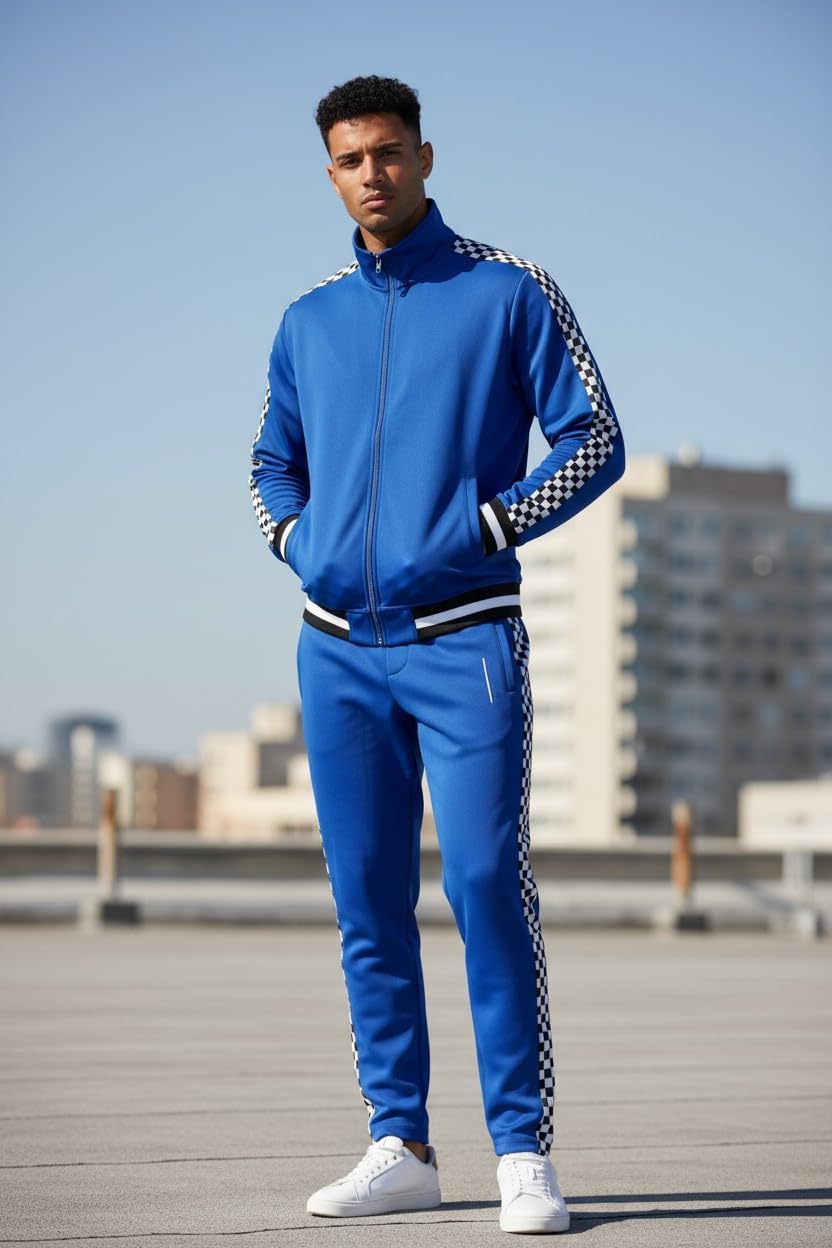 SCREENSHOT-TRACK Jacket | Men's Urban Hip Hop Slim Fit Sportswear with Side Taping