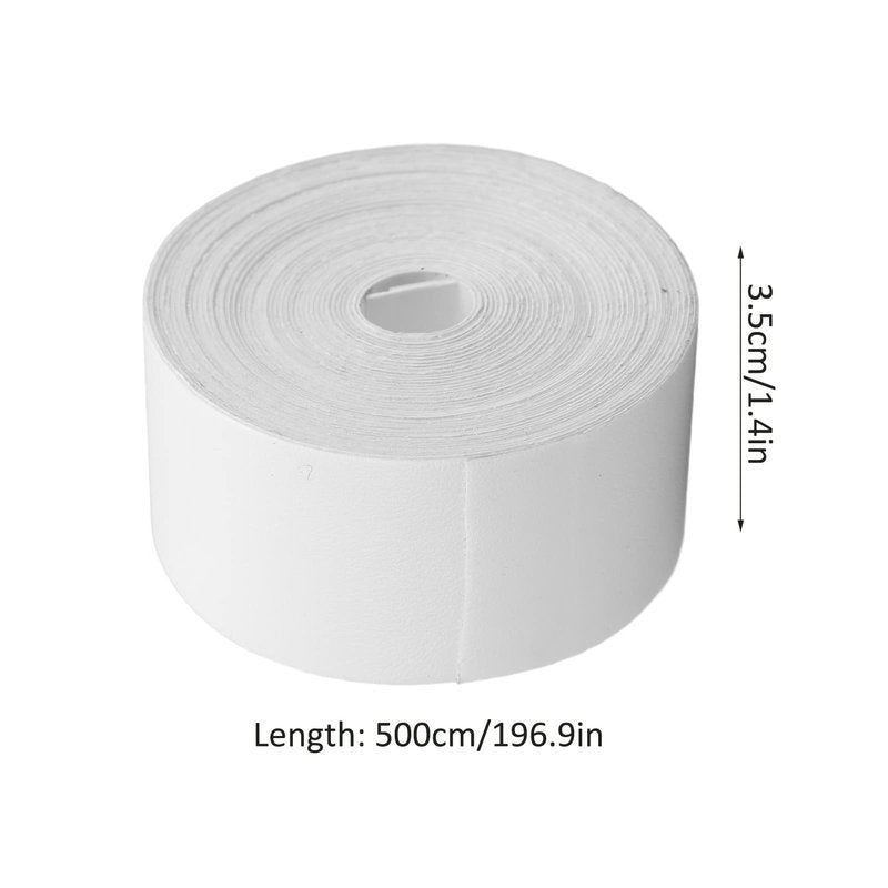 OUKENS Tennis Racket Protection Tape, 5m Premium PU Widened Squash White Racket Head Edge Protective Guard, for Tennis/Badminton/Pickleball Paddle/Golf Club, Easy Apply and No Residue