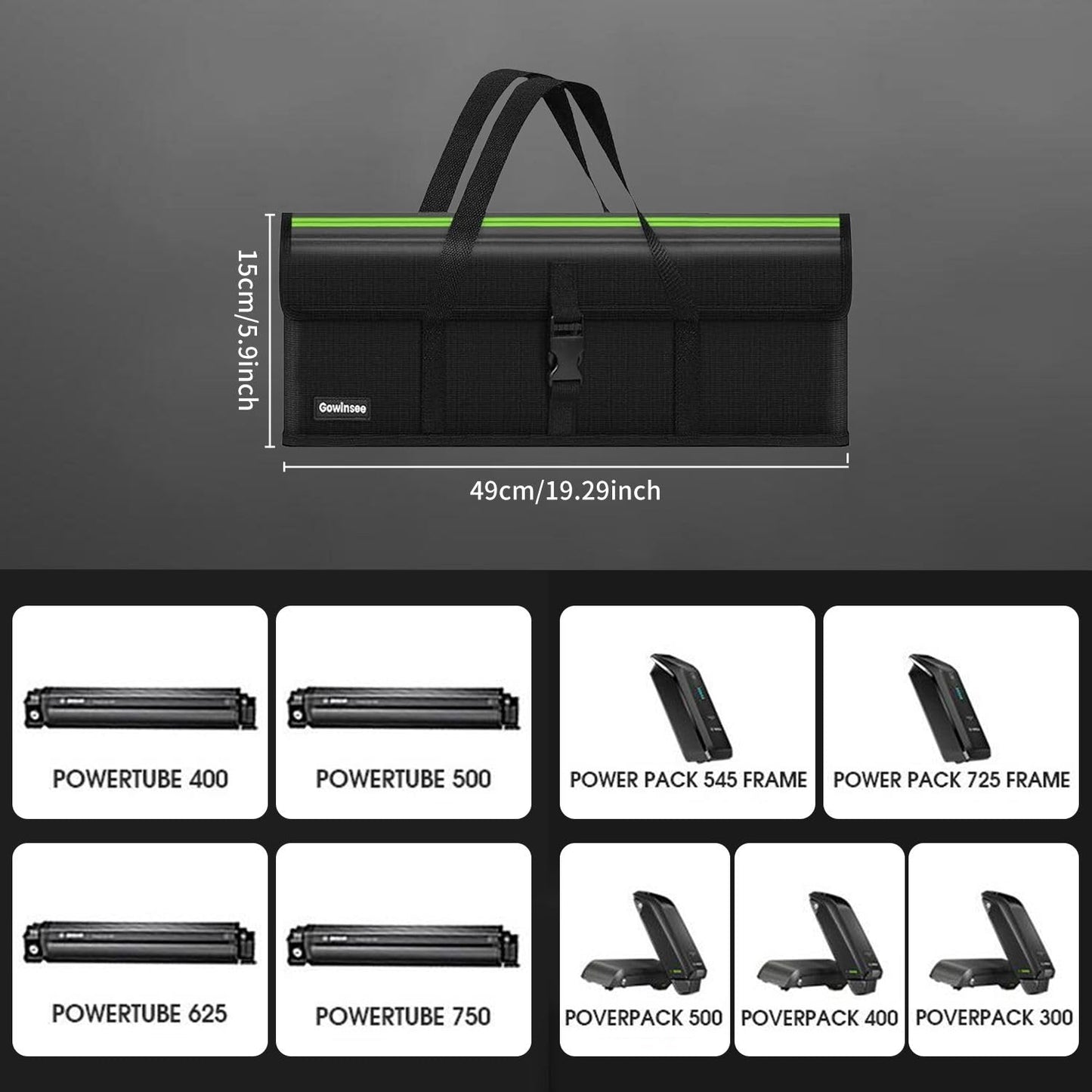 LEFHODA Fireproof E-Bike Battery Bag Case with 6-Layer Protection Up to 1400°C, Waterproof & Explosion-Proof, Large Capacity Lipo Safe Bag for Storage, Transport & Charging