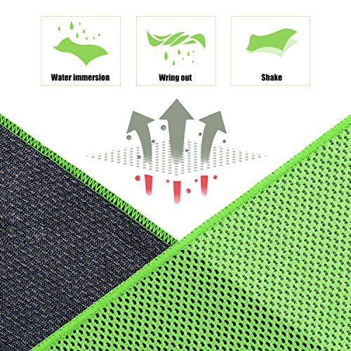 Cooling Towels for Neck & Face - 40" x 12", Pack of 10
