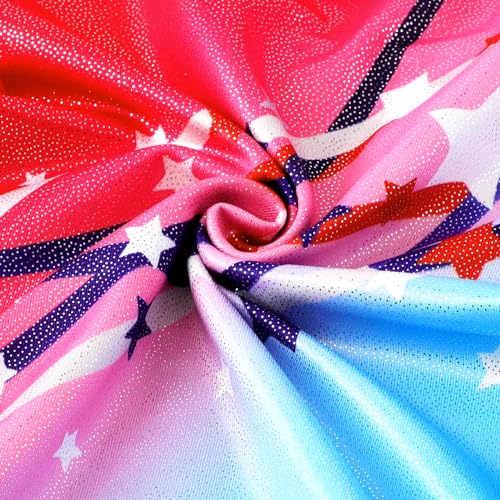 Long Sleeve Sparkly Rainbow Gymnastics Leotard for Girls 9-10 Years - Linestars