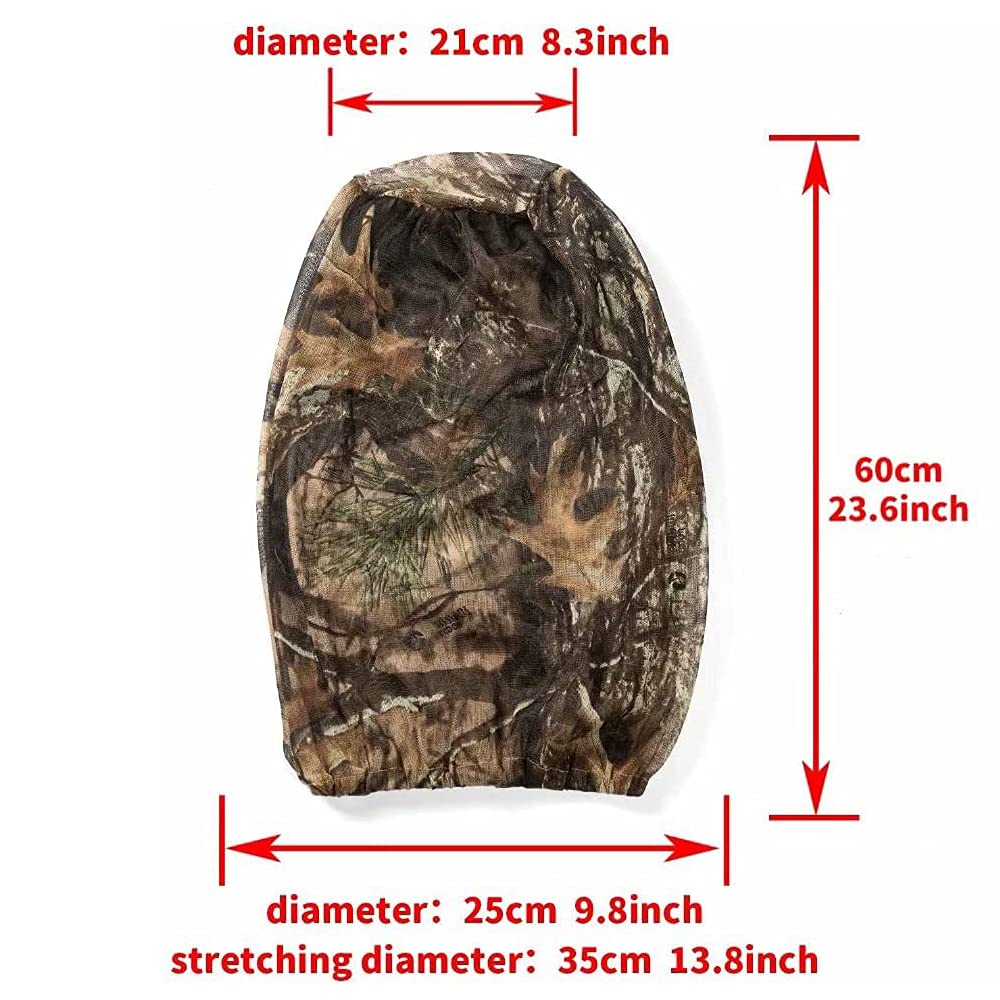 2 Packs Mosquito Head Nets Gnats Camo Face Netting for Any Outdoor Activities Works Over Most Hats