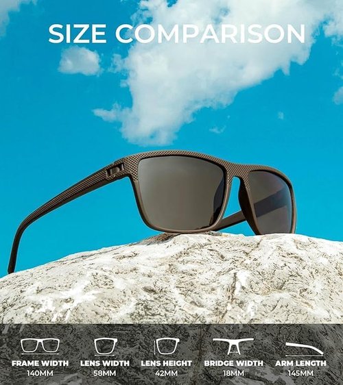 KALIYADI Polarized Sunglasses for Men - Classic UV Protection for Driving, Fishing & Golf