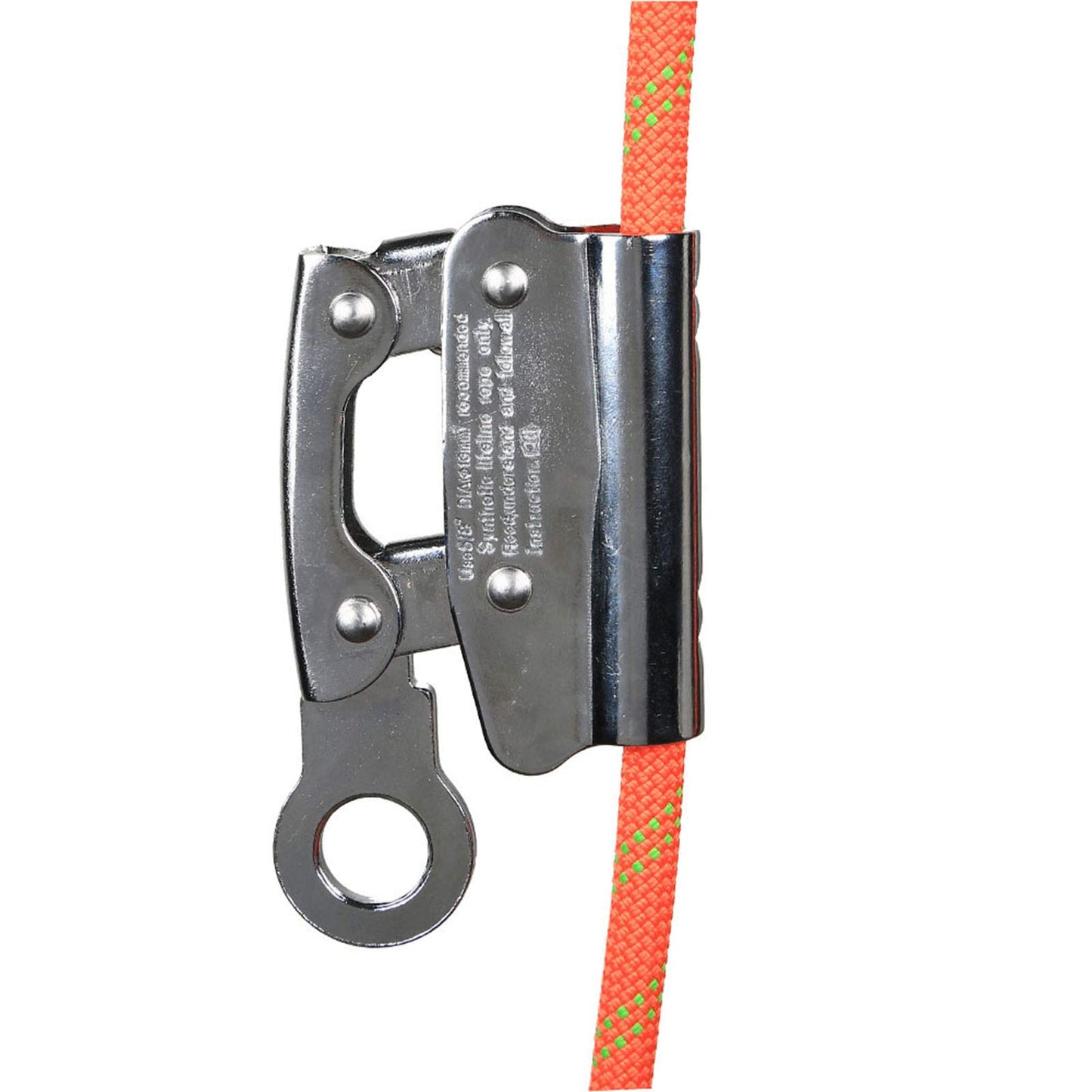 Tgoon Climbing Rope Grab, High Strength Alloy Steel Rope Descender Self Braking Stop for Engineering for Rock Climbing(Hole Hanging Point)