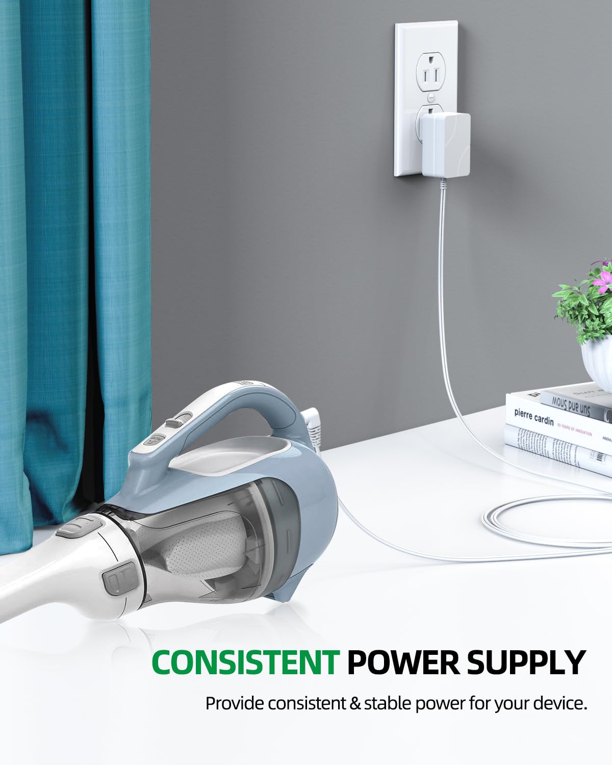 23V Charger Fit for Black and Decker N511997, Replacement for Black+Decker Dustbuster 90602523-04 HHVK515JP07 CHV1410L32 HHVK515J00FF BHFEA420J Handheld Vacuum Power Cord (Not Fit for 15V)