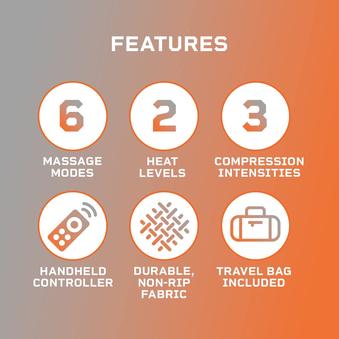 LifePro Leg Massager, Foot and Leg Compression Massage - for Calf and Thigh Circulation with Heat and Compression for Foot & Knee Pain Relief for Soreness and Stiff Joints Recovery Leg Massager