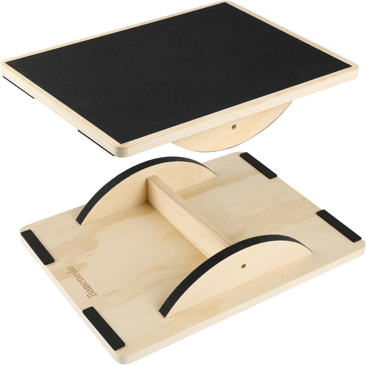 Skiennix Professional Wooden Balance Board - Anti-Slip Wobble Board for Core Strength & Therapy | Supports 350LBS